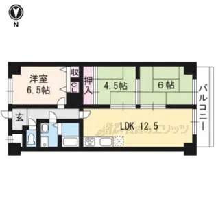 URESIDENCE修学院【506号室】の間取り
