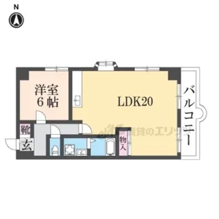 ハイムフロイデン一乗寺【3-C1号室】の間取り