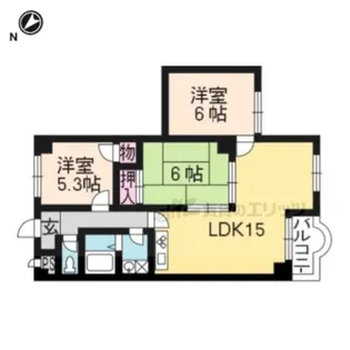 ガーデンスクエア瀬田【304号室】の間取り