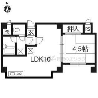 THE CITY伏見【202号室】の間取り