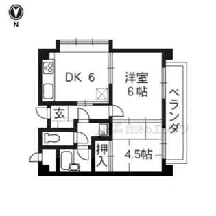 THE CITY伏見【201号室】の間取り