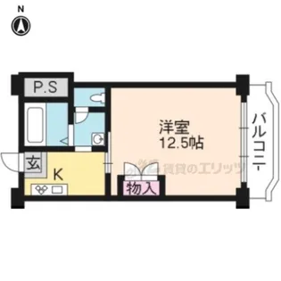 クラスカ西陣【603号室】の間取り