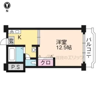 クラスカ西陣【219号室】の間取り