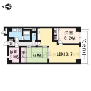 大晋メゾネ西陣今出川【303号室】の間取り