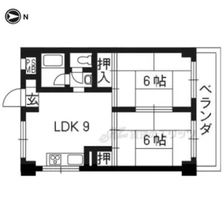 コーポ紗羅【302号室】の間取り