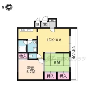 サングレール長岡京【205号室】の間取り