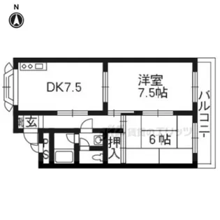 メゾンアーバンスコープ【101号室】の間取り