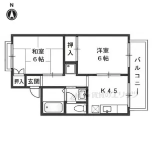 シャルムK&N【103号室】の間取り