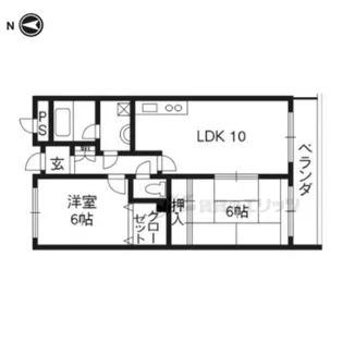 野村マンション【403号室】の間取り