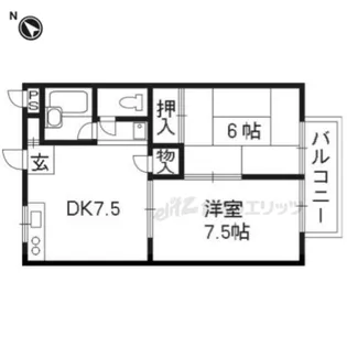 クレール・コートA棟【101号室】の間取り