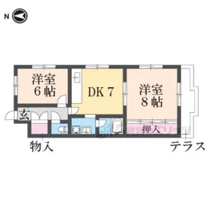 第2ニューシャトー長岡【1階】の間取り