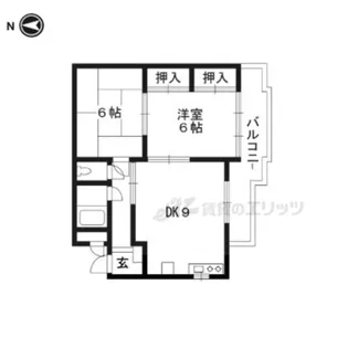 ラ・エルベット【105号室】の間取り