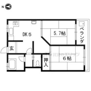 小池マンション南棟【2-B号室】の間取り