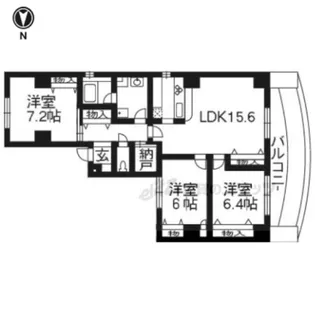 ル・クレヨン・ルージュ【801号室】の間取り