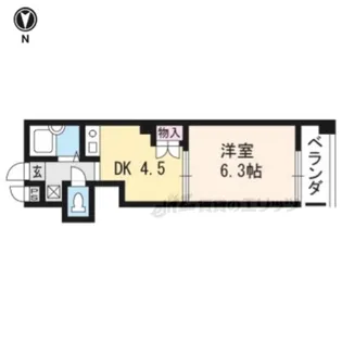 都々路【208号室】の間取り