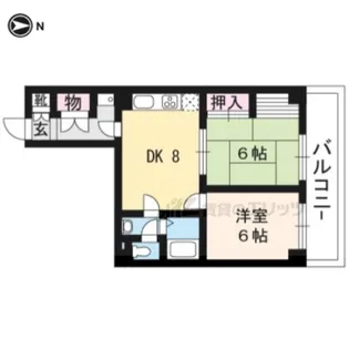 グレースコート堀川【505号室】の間取り