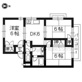 シルキーハイツ【201号室】の間取り