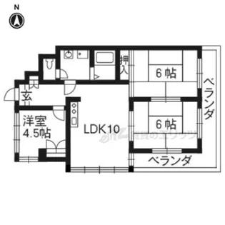 ニューシャトー長岡【201号室】の間取り