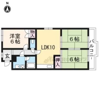 ニューシャトー長岡【208号室】の間取り