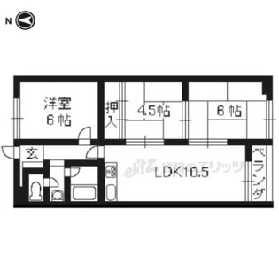 コーポ中小路【1階】の間取り