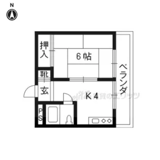 セブンハイツ【403号室】の間取り
