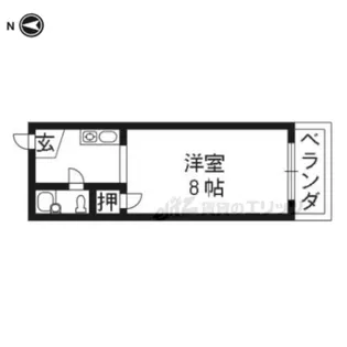 コーポ・ボンジュール【203号室】の間取り