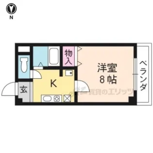 セントポール修学院【206号室】の間取り