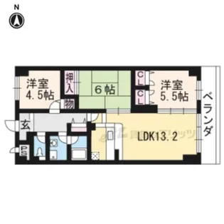 ヴェルジュール桂川【3階】の間取り