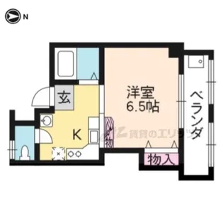 葛城マンション【308号室】の間取り