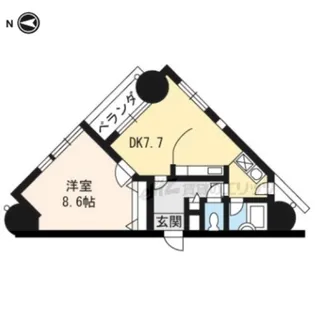 コスモプラザ【4階】の間取り