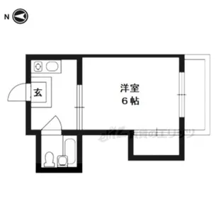 コーポ智恵光院【5D号室】の間取り