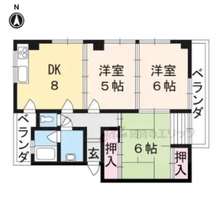 北白川コーポラス【301号室】の間取り