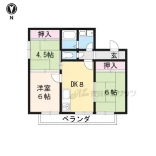 コンフォール北白川【2-D号室】の間取り