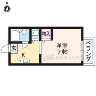 セジュール高見【107号室】の間取り