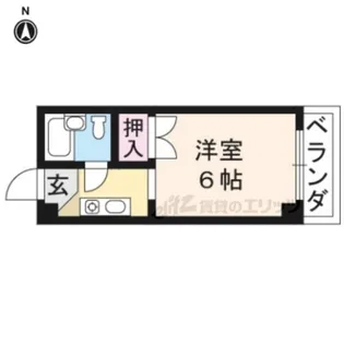 北白川ガーデンパレス【114号室】の間取り