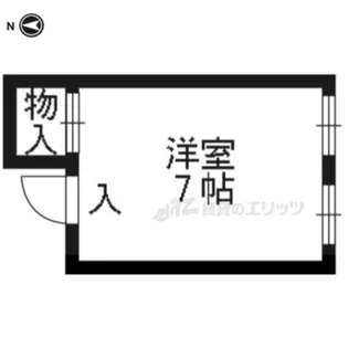 クロスポイント西大路御池【207号室】の間取り