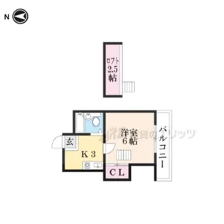 レオパレス大津【203号室】の間取り