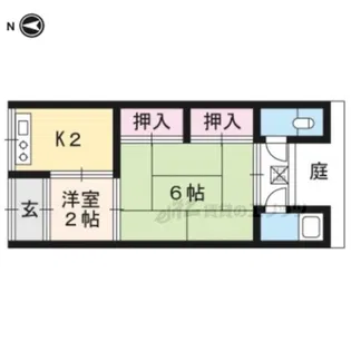 銀鶴ハウス【1-C号室】の間取り