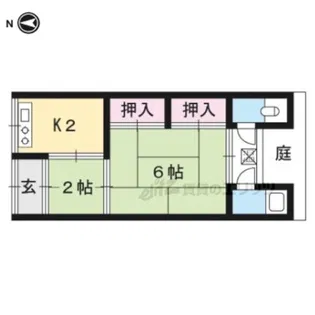 銀鶴ハウス【1-B号室】の間取り