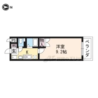 ヴィアーレ四条大宮【4階】の間取り