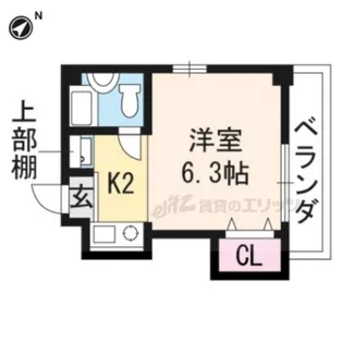 ラルン柏野【303号室】の間取り