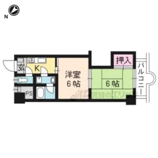 レジデンス御室【103号室】の間取り