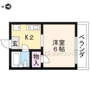 コムデ北白川【101号室】の間取り