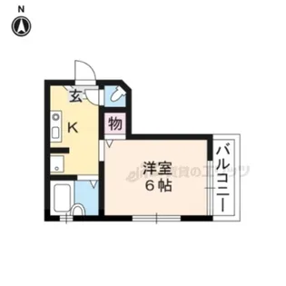 かりんハイツB【202号室】の間取り