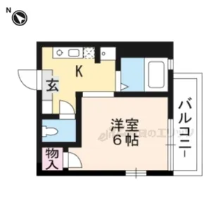 かりんハイツB【102号室】の間取り