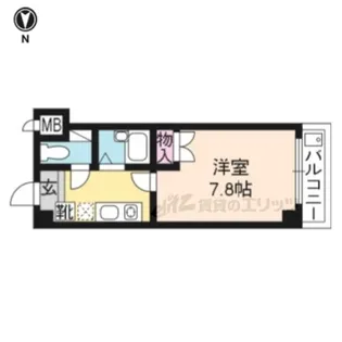 アミティ北白川【302号室】の間取り