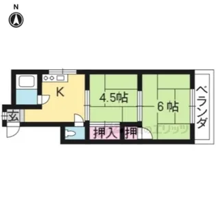 ネオハイム二条【205号室】の間取り