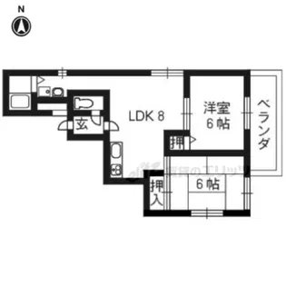 ヴィラ・ツインクルタカダビル【6階】の間取り