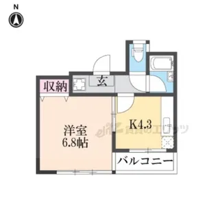 ホワイトクレステ【502号室】の間取り