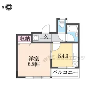 ホワイトクレステ【602号室】の間取り